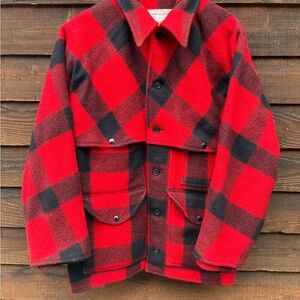 Filson Men’s Red and Black Checkered Jacket